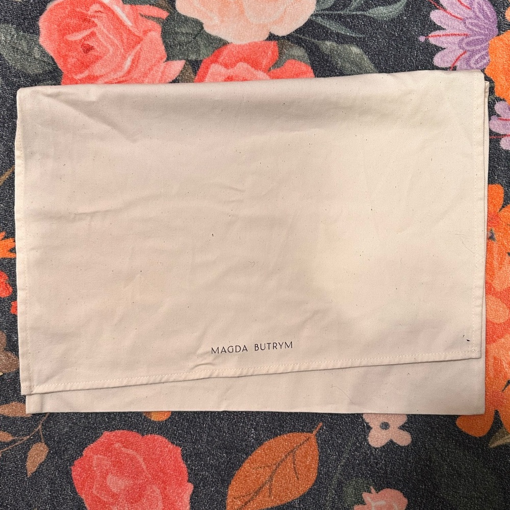 New Magda Butrym dust bag for purse shoes travel storage tote cream tan canvas